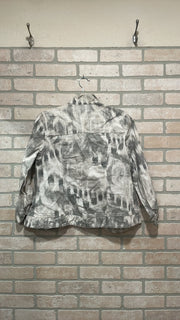 GREEN/WHITE OPEN JACKET $129