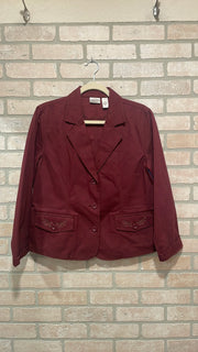 BURGUNDY JACKET $129