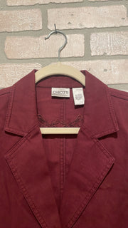 BURGUNDY JACKET $129