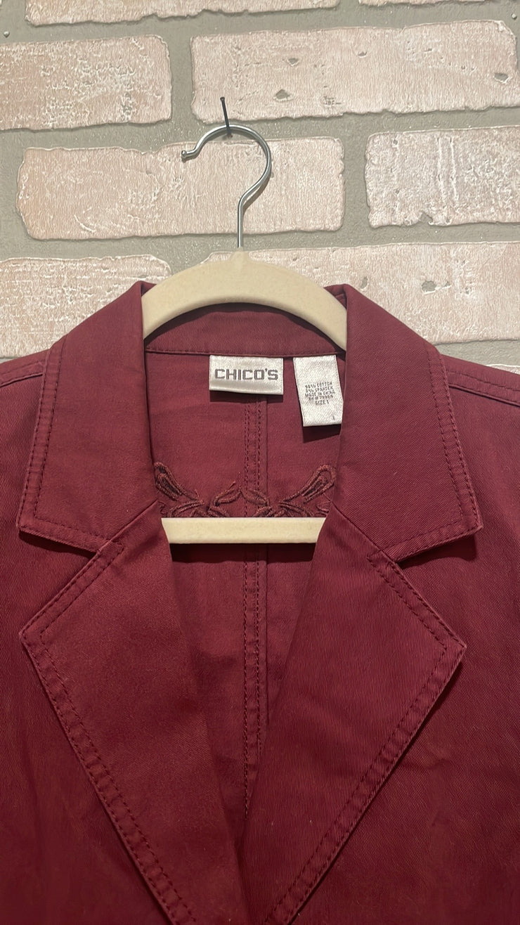 BURGUNDY JACKET $129