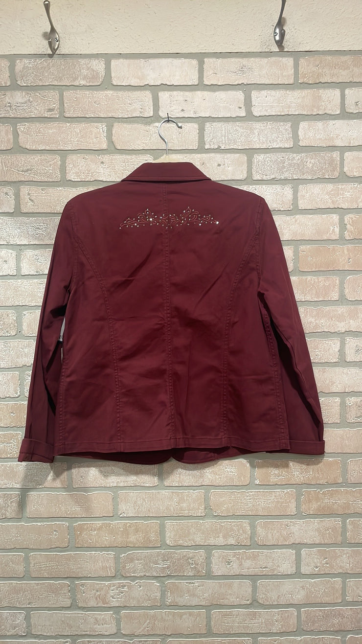 BURGUNDY JACKET $129
