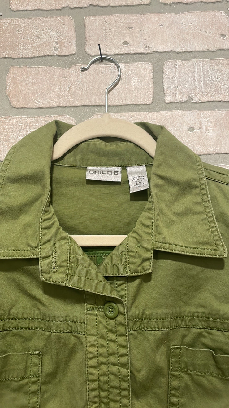 GREEN SHORT SLEEVE JACKET $99
