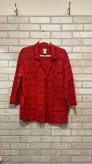 RED/ORANGE CARDIGAN $99