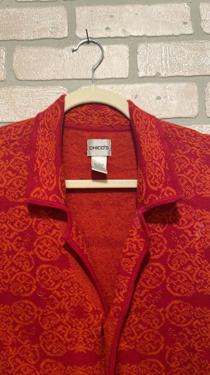 RED/ORANGE CARDIGAN $99