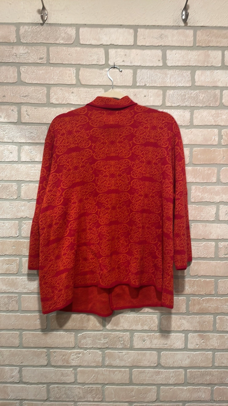 RED/ORANGE CARDIGAN $99