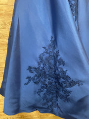 ROYAL BLUE A LINE GOWN