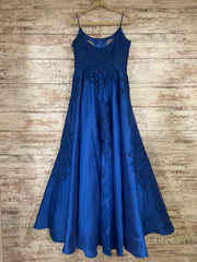 ROYAL BLUE A LINE GOWN