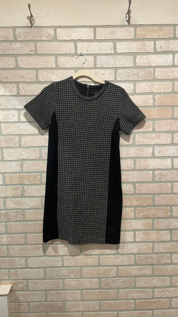 BLACK/GRAY 100% WOOL DRESS$228