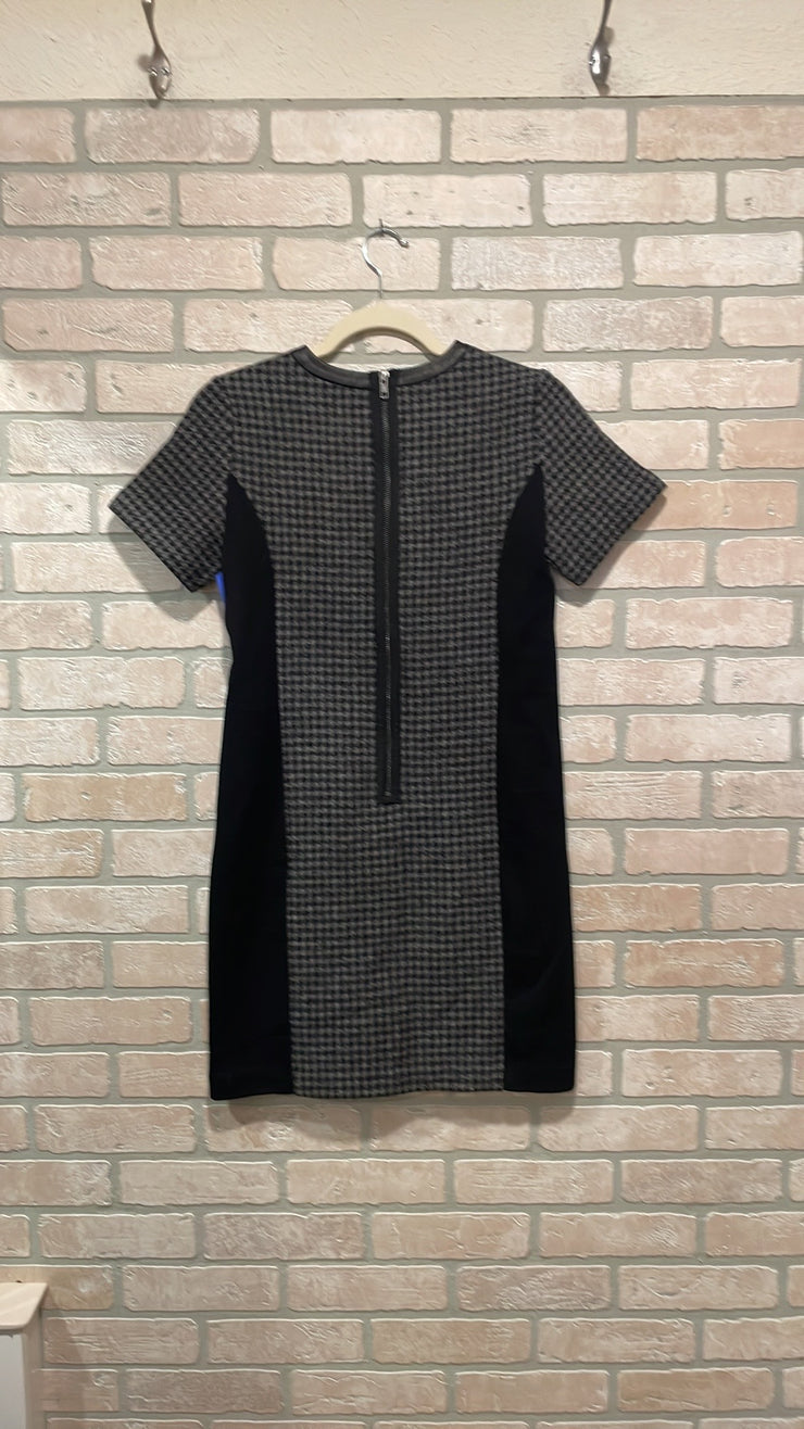 BLACK/GRAY 100% WOOL DRESS$228