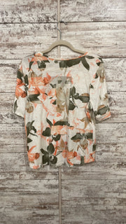 WHITE/FLORAL TOP $79