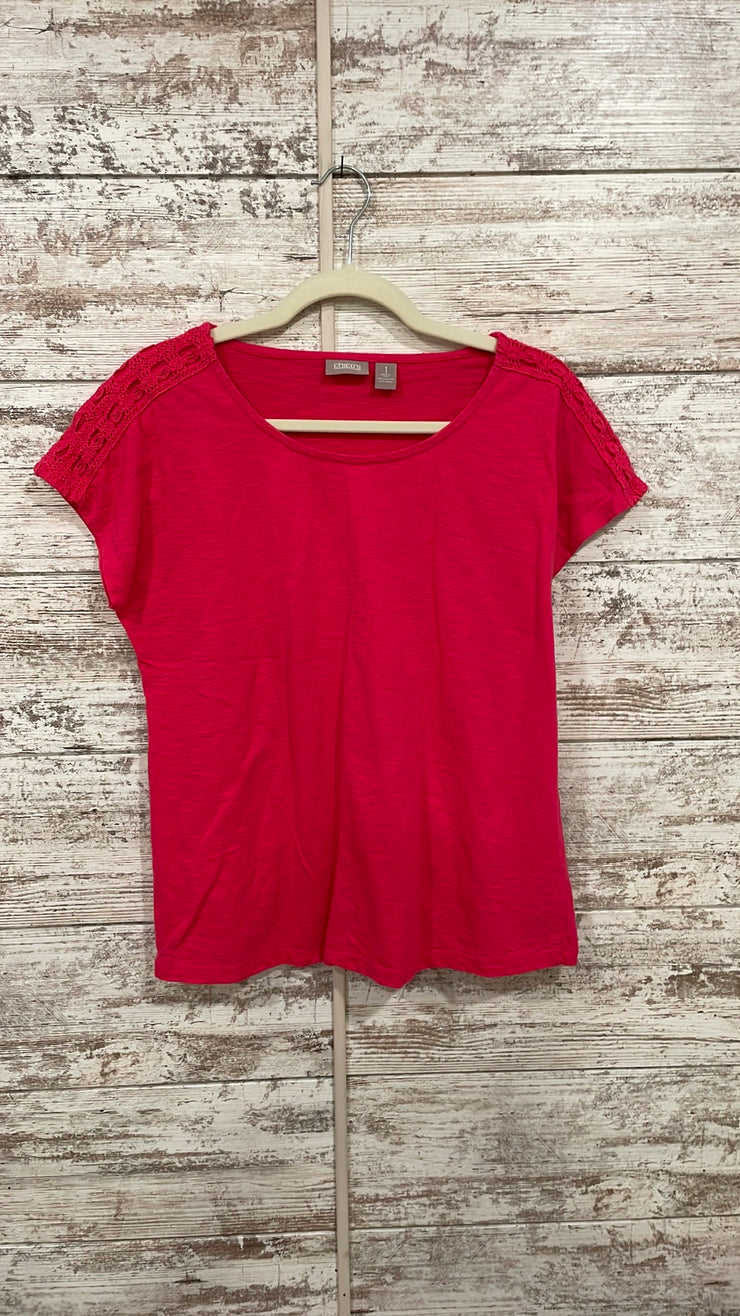 PINK SHORT SLEEVE TOP $79