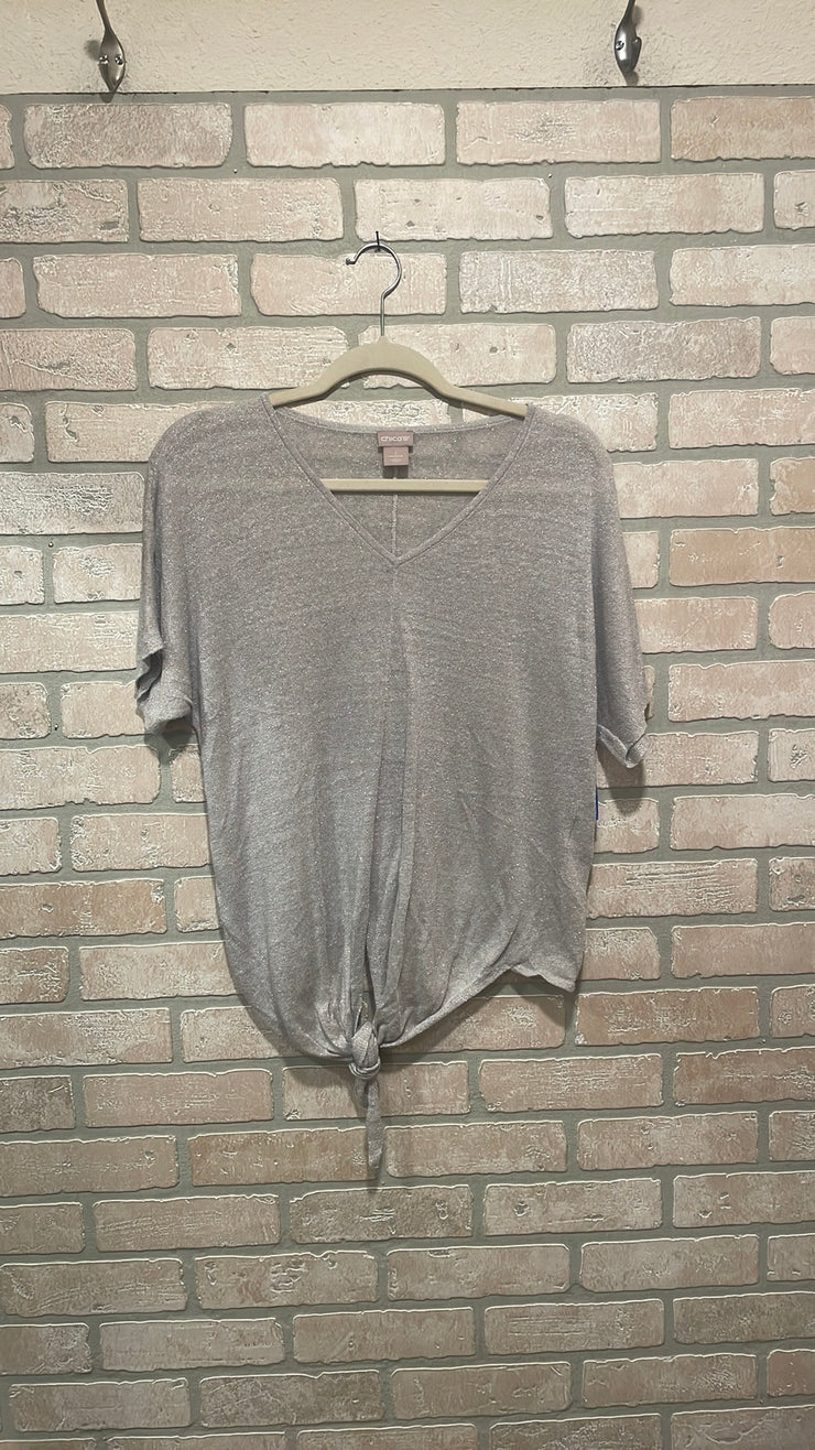 SILVER SPARKLY TOP $89