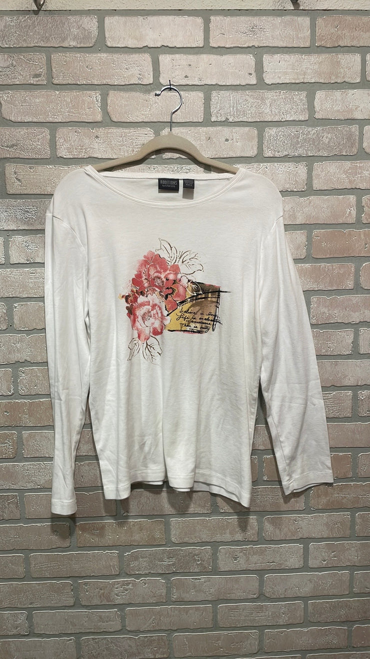 WHITE LONG SLEEVE TOP $79