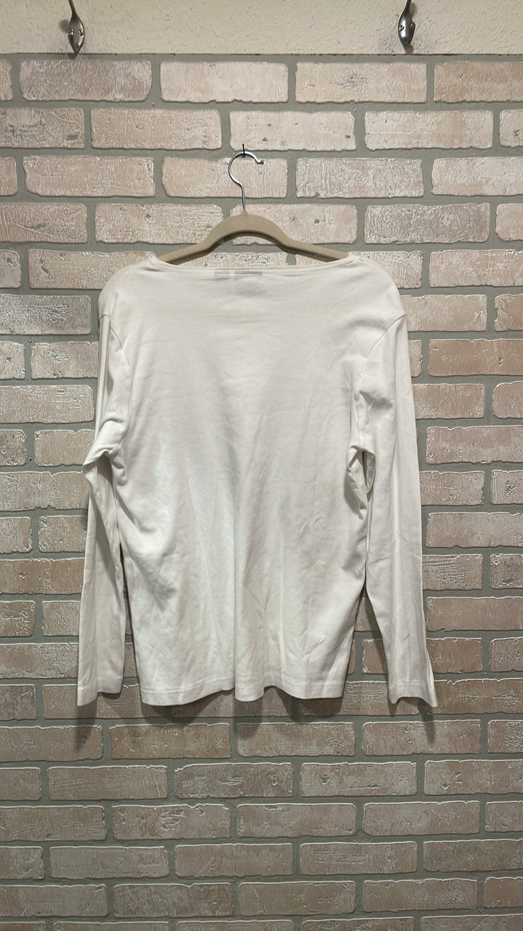 WHITE LONG SLEEVE TOP $79