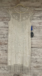 WHITE BEADED SHORT DRESS-NEW