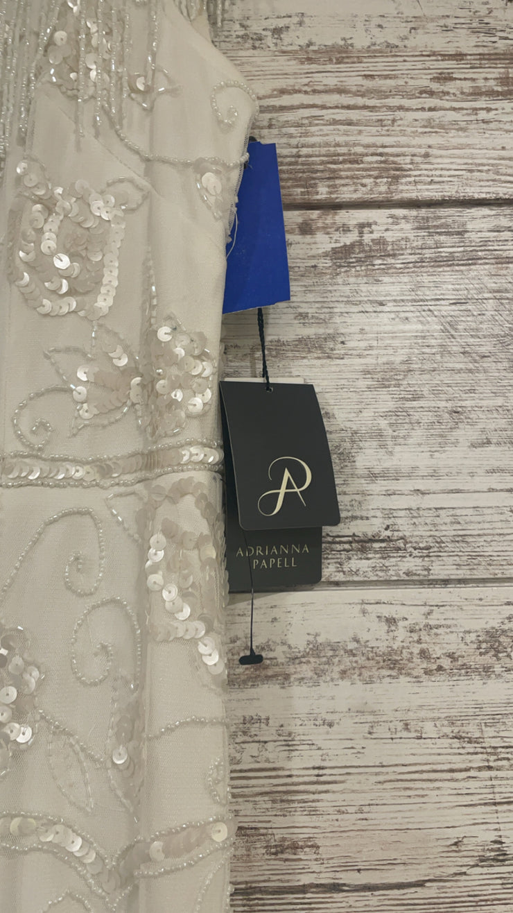 WHITE BEADED SHORT DRESS-NEW