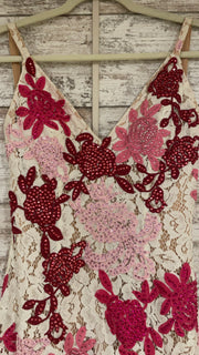WHITE/PINK FLORAL DRESS