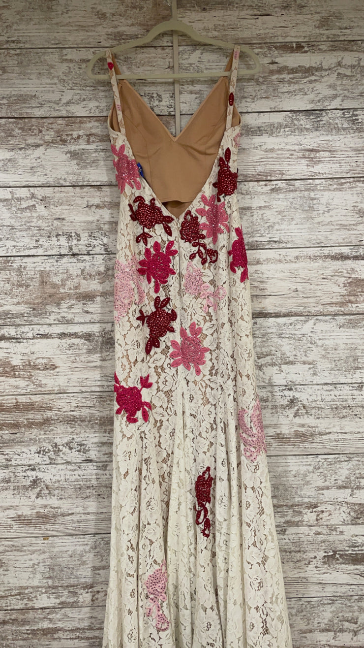 WHITE/PINK FLORAL DRESS
