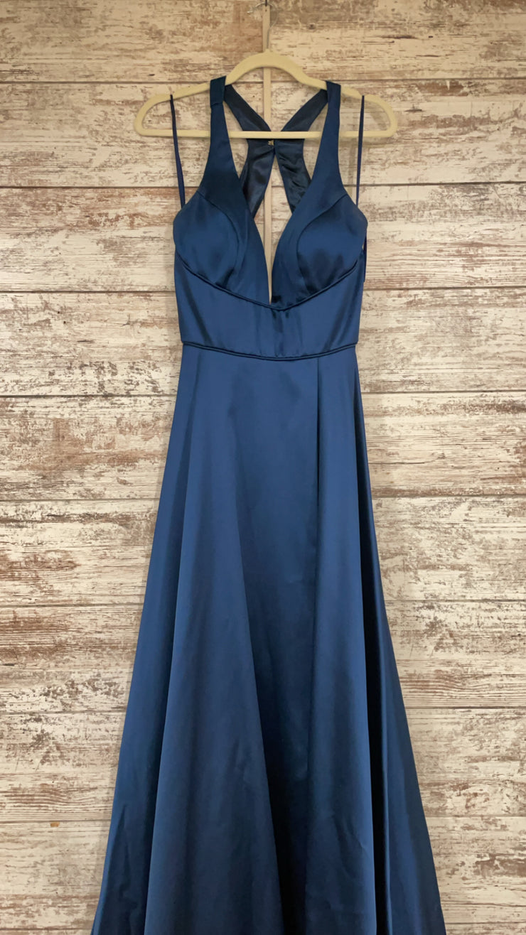 NAVY A LINE GOWN