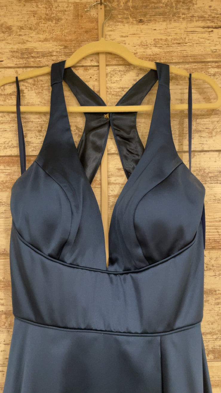 NAVY A LINE GOWN