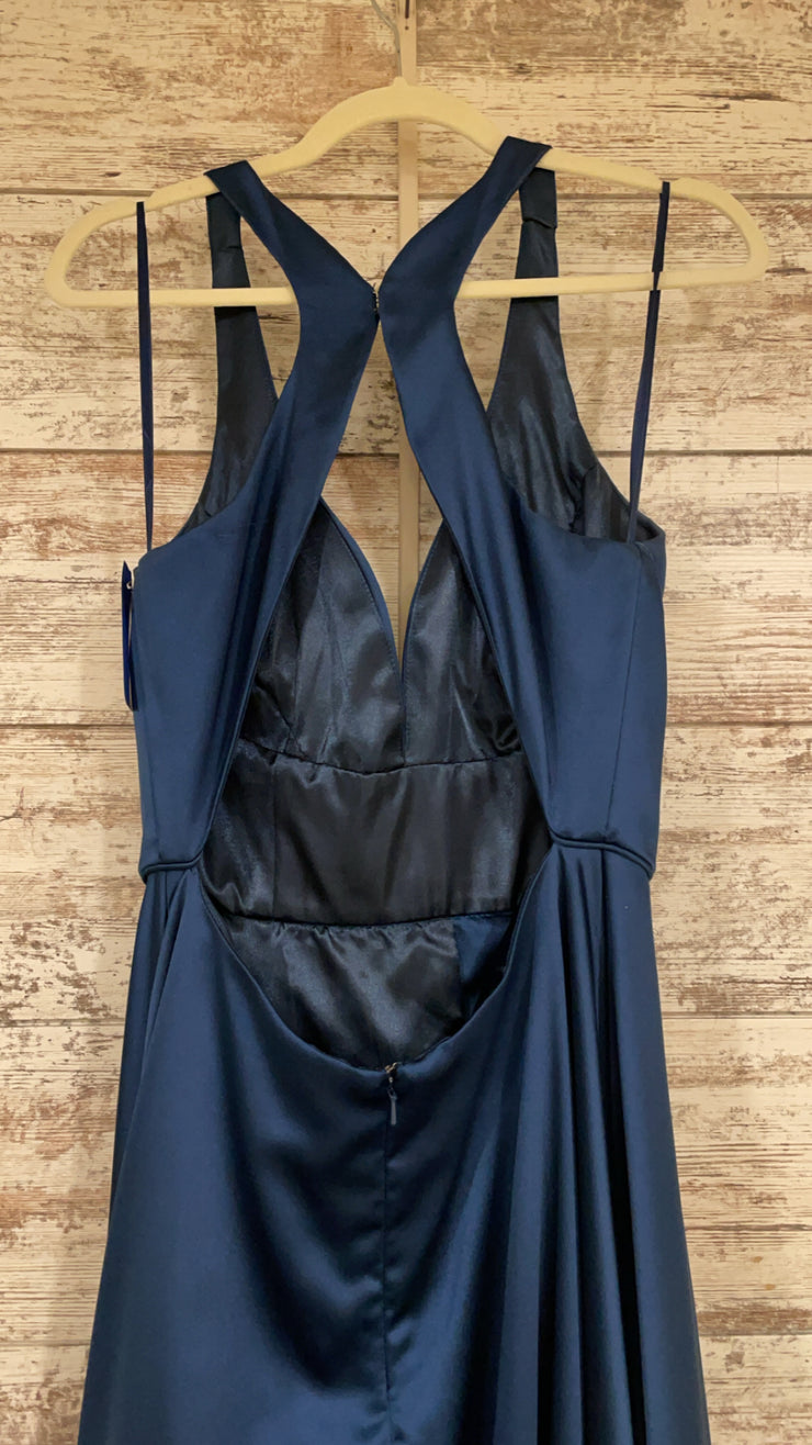 NAVY A LINE GOWN