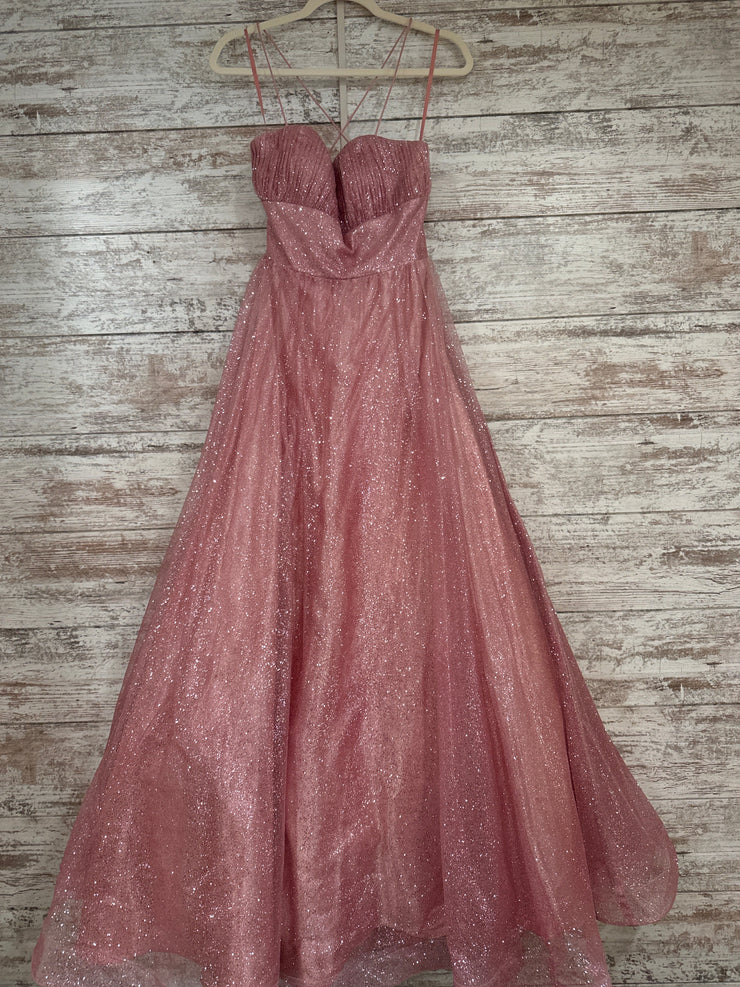 PINK SPARKLY A LINE GOWN (NEW)