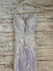 LAVENDER/WHITE LONG DRESS-NEW