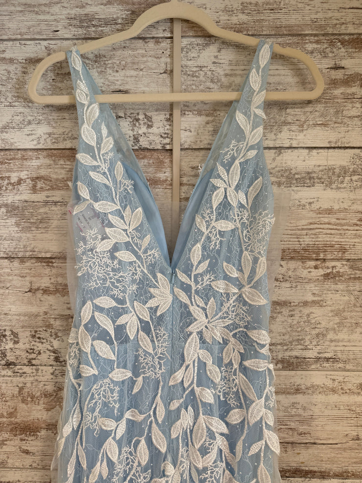 BLUE/WHITE FLORAL MERMAID -NEW