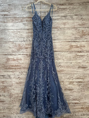 BLUE/FLORAL MERMAID GOWN (NEW)