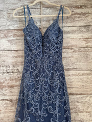 BLUE/FLORAL MERMAID GOWN (NEW)