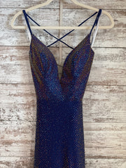 NAVY SPARKLY LONG DRESS (NEW)