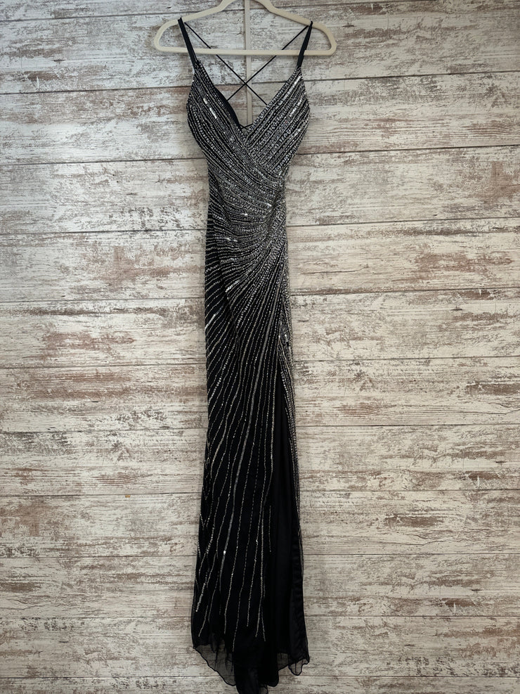 BLACK/SILVER LONG DRESS (NEW)