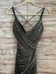 BLACK/SILVER LONG DRESS (NEW)