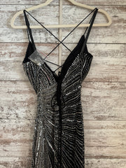 BLACK/SILVER LONG DRESS (NEW)