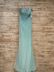 BLUE SPARKLY LONG DRESS (NEW)