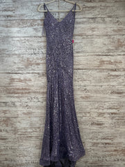 PURPLE SPARKLY LONG DRESS -NEW