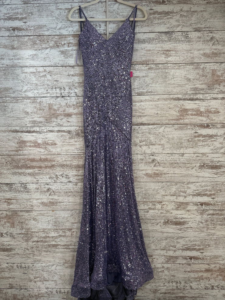 PURPLE SPARKLY LONG DRESS -NEW
