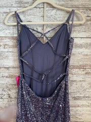 PURPLE SPARKLY LONG DRESS -NEW