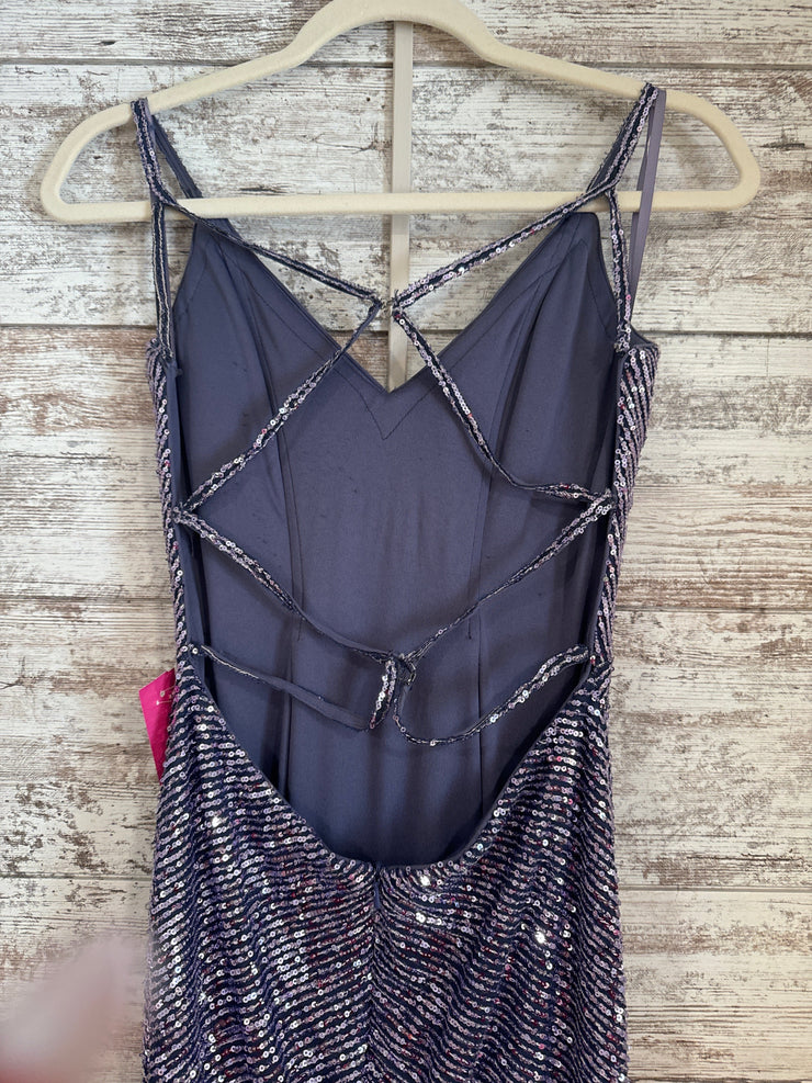 PURPLE SPARKLY LONG DRESS -NEW