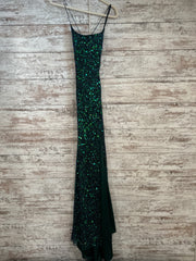 GREEN SEQUIN LONG DRESS (NEW)