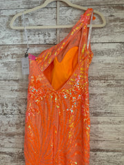 ORANGE SPARKLY LONG DRESS-NEW