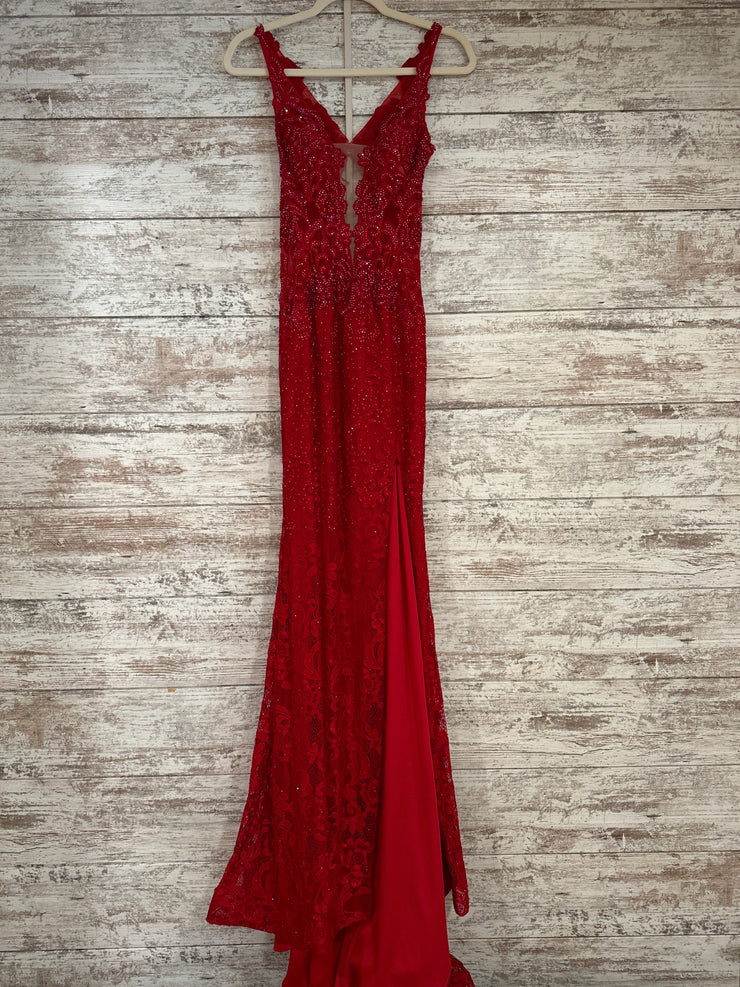 RED SPARKLY LONG DRESS (NEW)