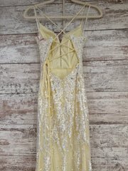 YELLOW FLORAL LONG DRESS (NEW)