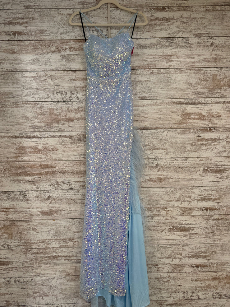 BLUE SEQUIN LONG DRESS (NEW)