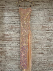 PINK SEQUIN LONG DRESS (NEW)