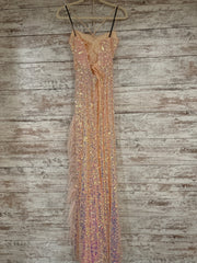 PINK SEQUIN LONG DRESS (NEW)