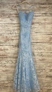 BLUE/FLORAL MERMAID GOWN