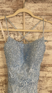 BLUE/FLORAL MERMAID GOWN