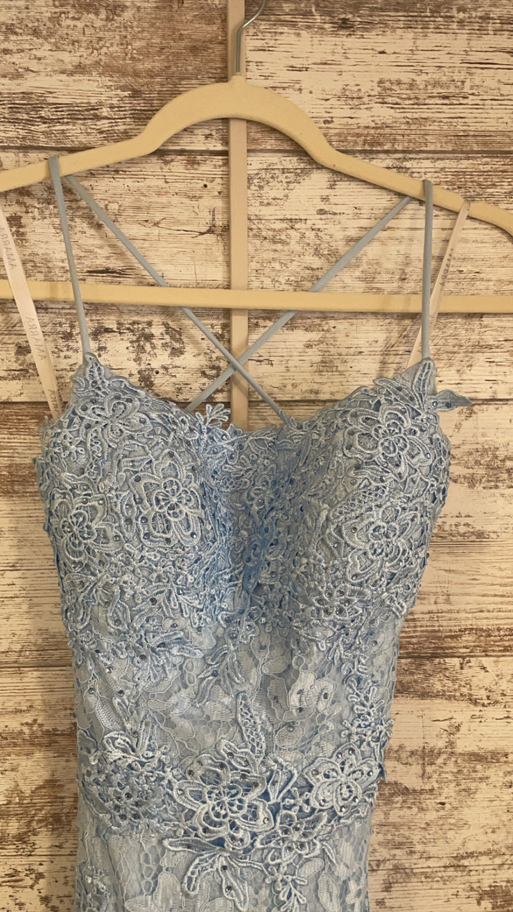 BLUE/FLORAL MERMAID GOWN