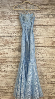 BLUE/FLORAL MERMAID GOWN